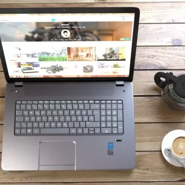 High-converting landing page design displayed on a modern desktop monito